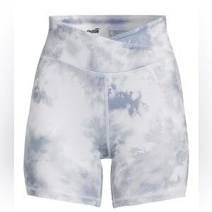 Avia Cross Over Waist Multi White Grey Bike Shorts Womens size XL